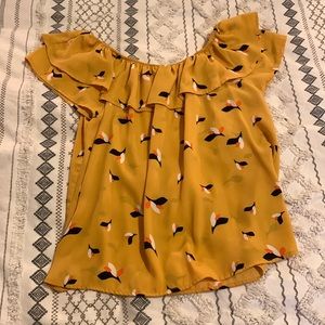 Off the shoulder cross back top